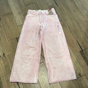 Levi Pink Baggy Wide-Leg Jeans